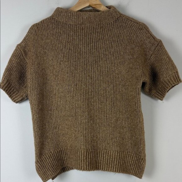 Club Monaco Tan with Gold Knit Sweater Size Extra Small - Picture 1 of 6